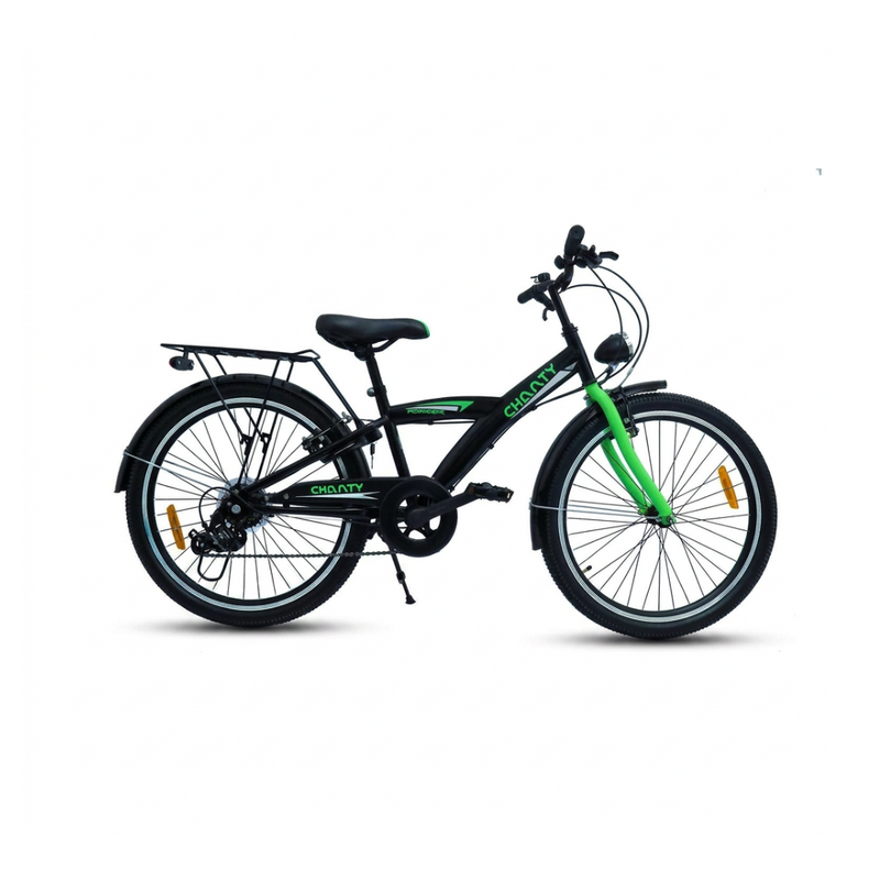 CHANTY Roader 24" Svart & Grön Pojkcykel | 7 växlar |