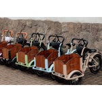 Chanty Cargo Kid - Sandfärgad Den ultimata barnlastcykeln för skojs skull, transport inklusive hjälm, flaskhållare, handtag i två färger och ringklocka