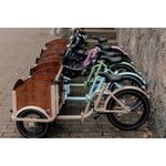 Chanty Cargo Kid - Sandfärgad Den ultimata barnlastcykeln för skojs skull, transport inklusive hjälm, flaskhållare, handtag i två färger och ringklocka