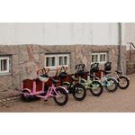 Chanty Cargo Kid - Sandfärgad Den ultimata barnlastcykeln för skojs skull, transport inklusive hjälm, flaskhållare, handtag i två färger och ringklocka