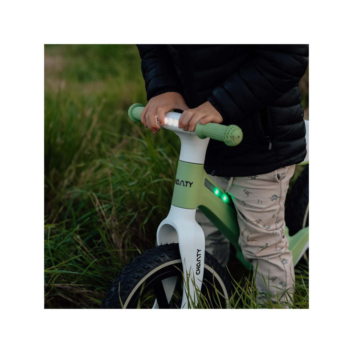 Chanty Go Grön Löpcykel | Med Integrerat Ljus