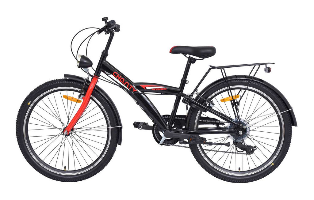 Chanty 24" Børnecykel – Dreng – Sort/Rød – 7 Gear & V - Bremser - BørnecyklerneChantyBørnecyklerne24 - 014/2Chanty 24" Børnecykel – Dreng – Sort/Rød – 7 Gear & V - Bremser