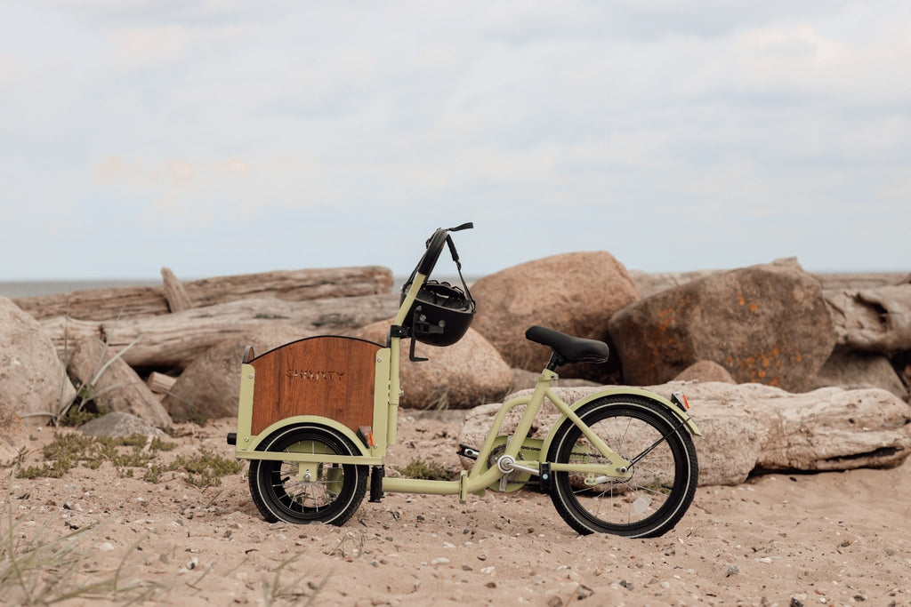 Chanty Cargo Kid - Grøn inkl. hjelm, flaskeholder, håndtag i 2 farver og ringklokke - BørnecyklerneChantyBørnecyklerneGrøn: BLC16 - GRNChanty Cargo Kid - Grøn inkl. hjelm, flaskeholder, håndtag i 2 farver og ringklokke