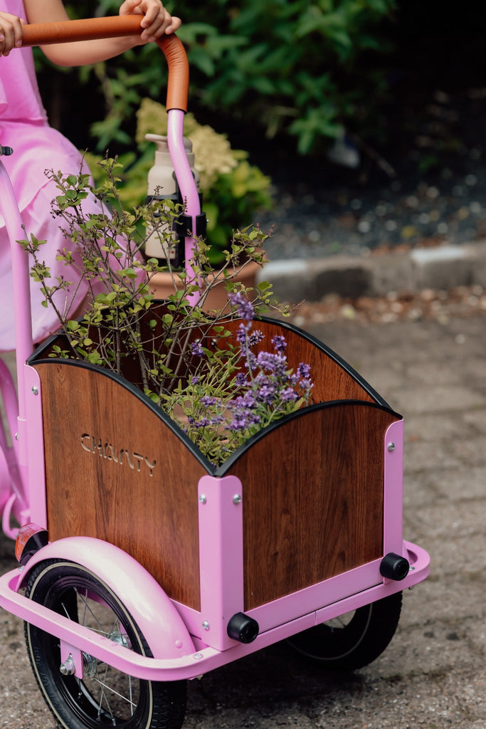 Chanty Cargo Kid – Pink inkl. hjelm, flaskeholder, håndtag i 2 farver og ringklokke - BørnecyklerneChantyBørnecyklernePink: BLC16 - LYRChanty Cargo Kid – Pink inkl. hjelm, flaskeholder, håndtag i 2 farver og ringklokke