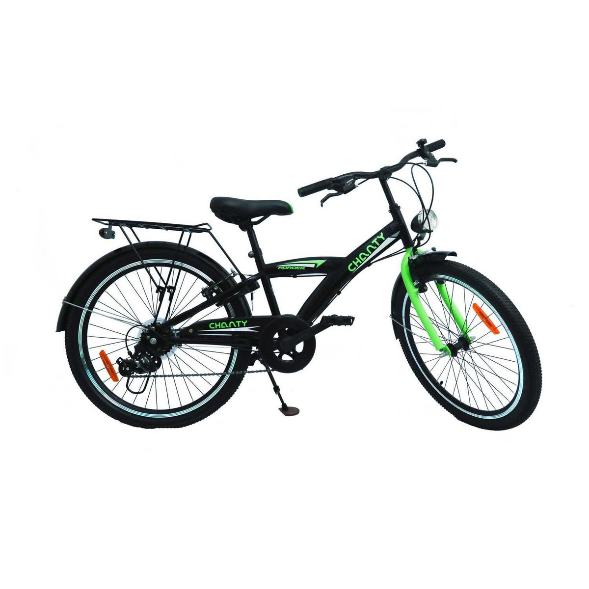 CHANTY Roader 24" Sort & Grøn Drengecykel | 7 Gear |